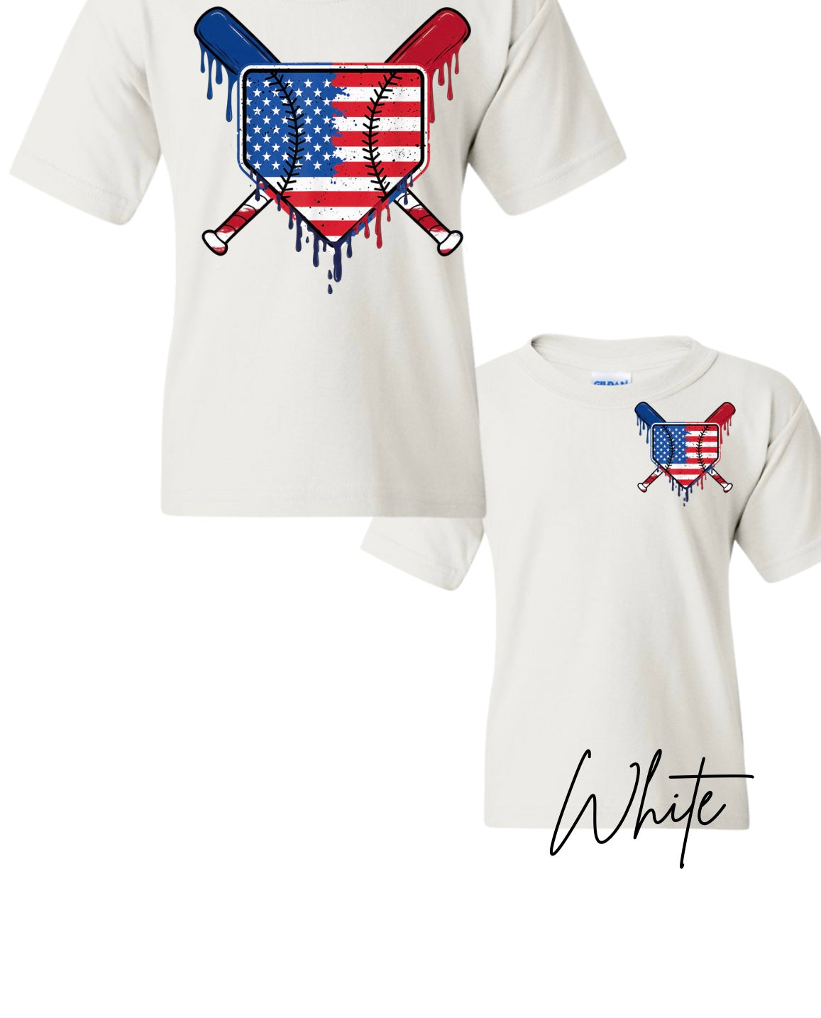 YOUTH Red, White, & Drippy Front & Back