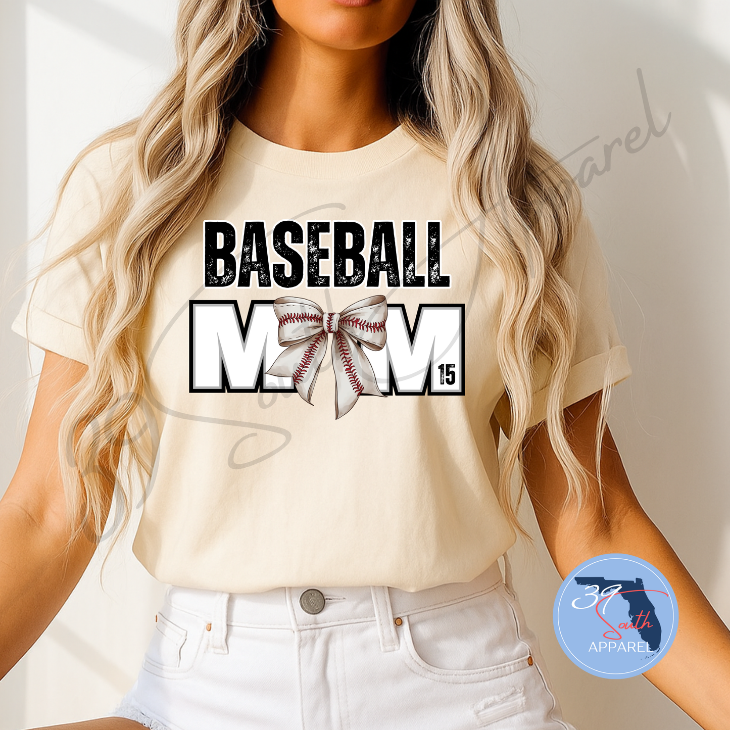 Baseball Mom Bow T-Shirt