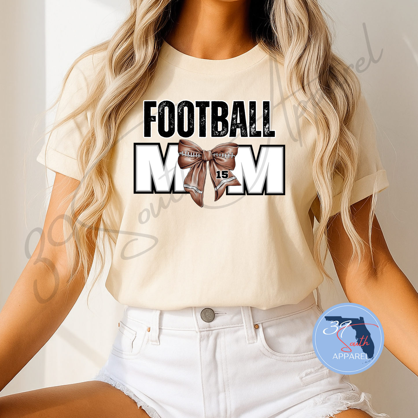 Football Mom Bow T-Shirt