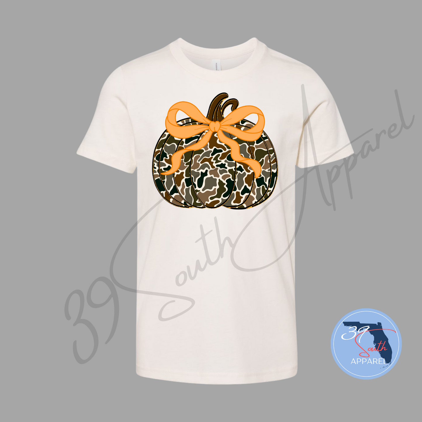 Youth Softstyle Camo Pumpkin Tee