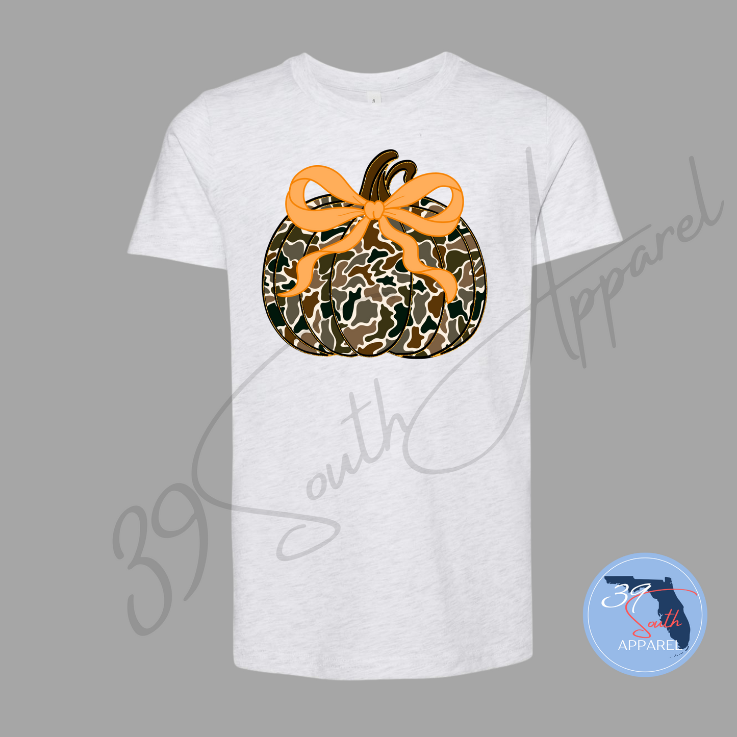 Youth Softstyle Camo Pumpkin Tee