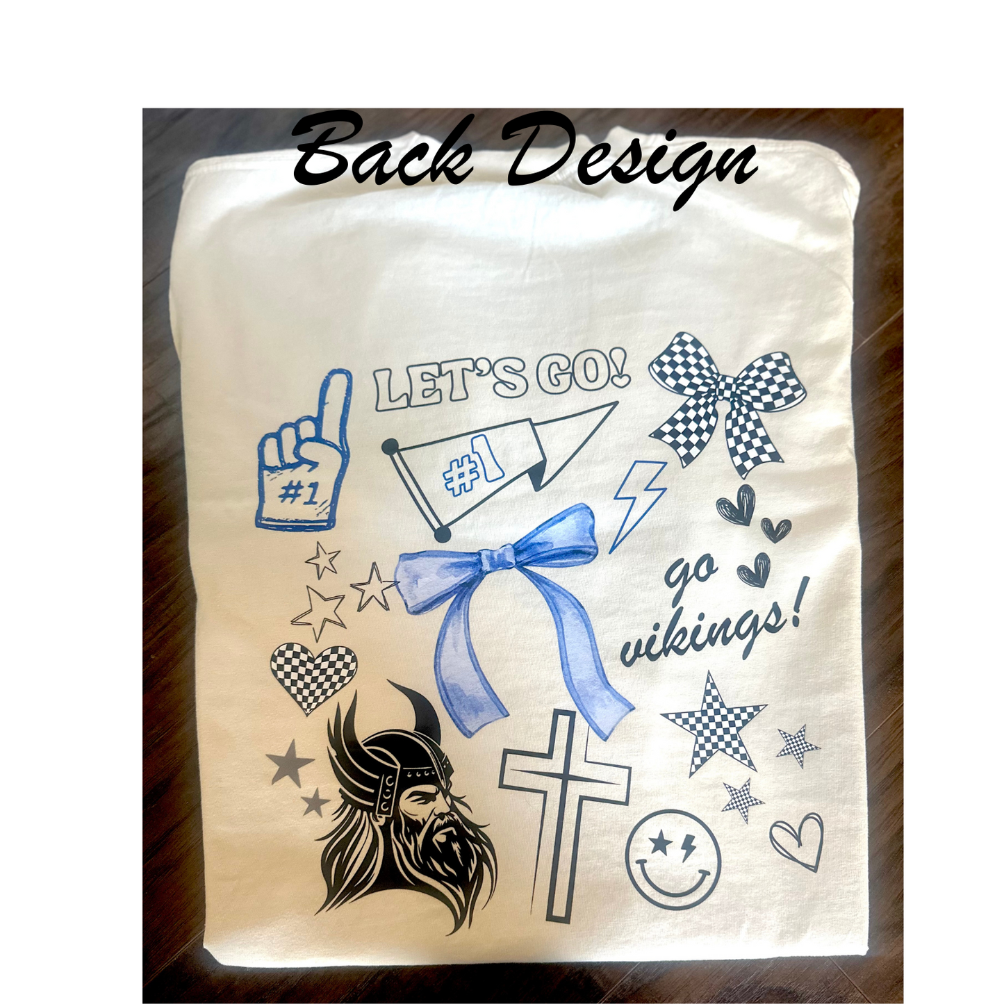 Lets Go Vikings Adult Tee