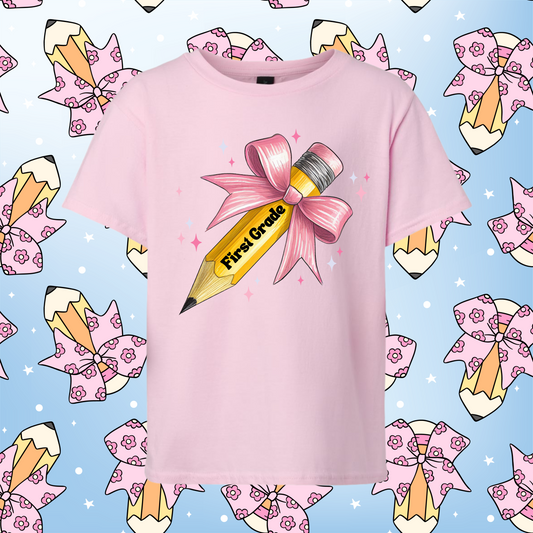 Youth Pencil Bow  Tee