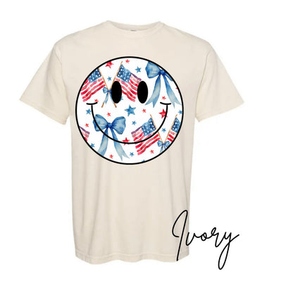 Patriotic Smiley Comfort Colors