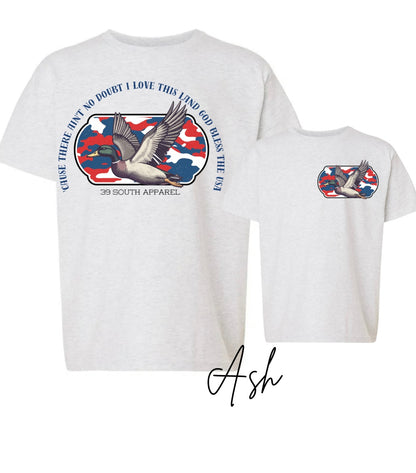 YOUTH God Bless the USA Duck Front & Back