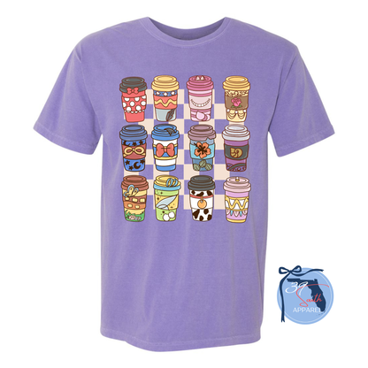 Character Coffee Cups Tee