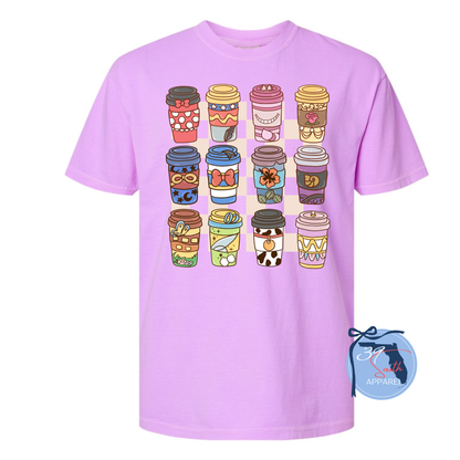 Character Coffee Cups Tee