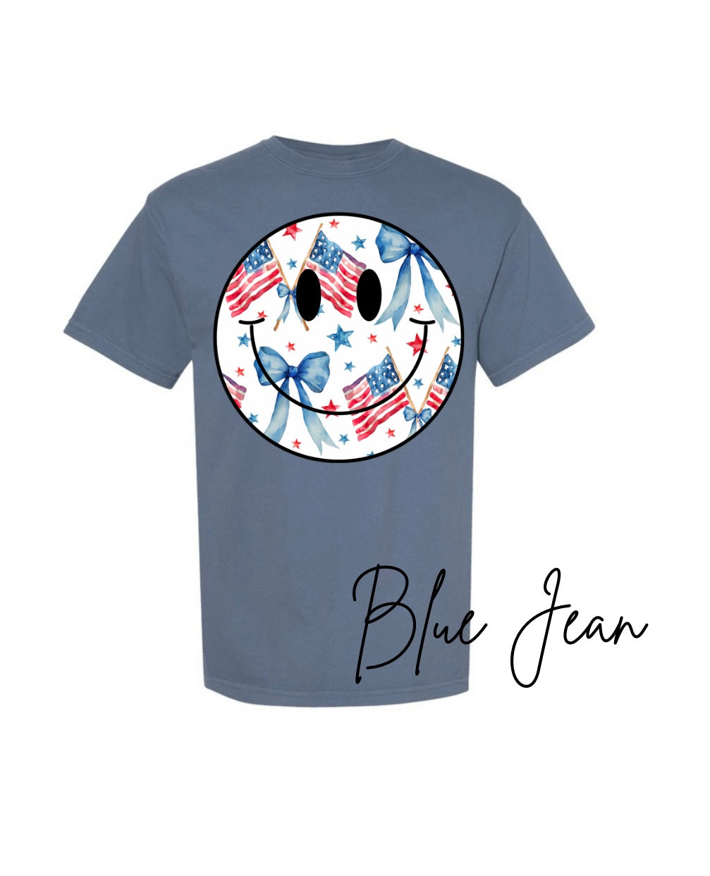 Patriotic Smiley Comfort Colors