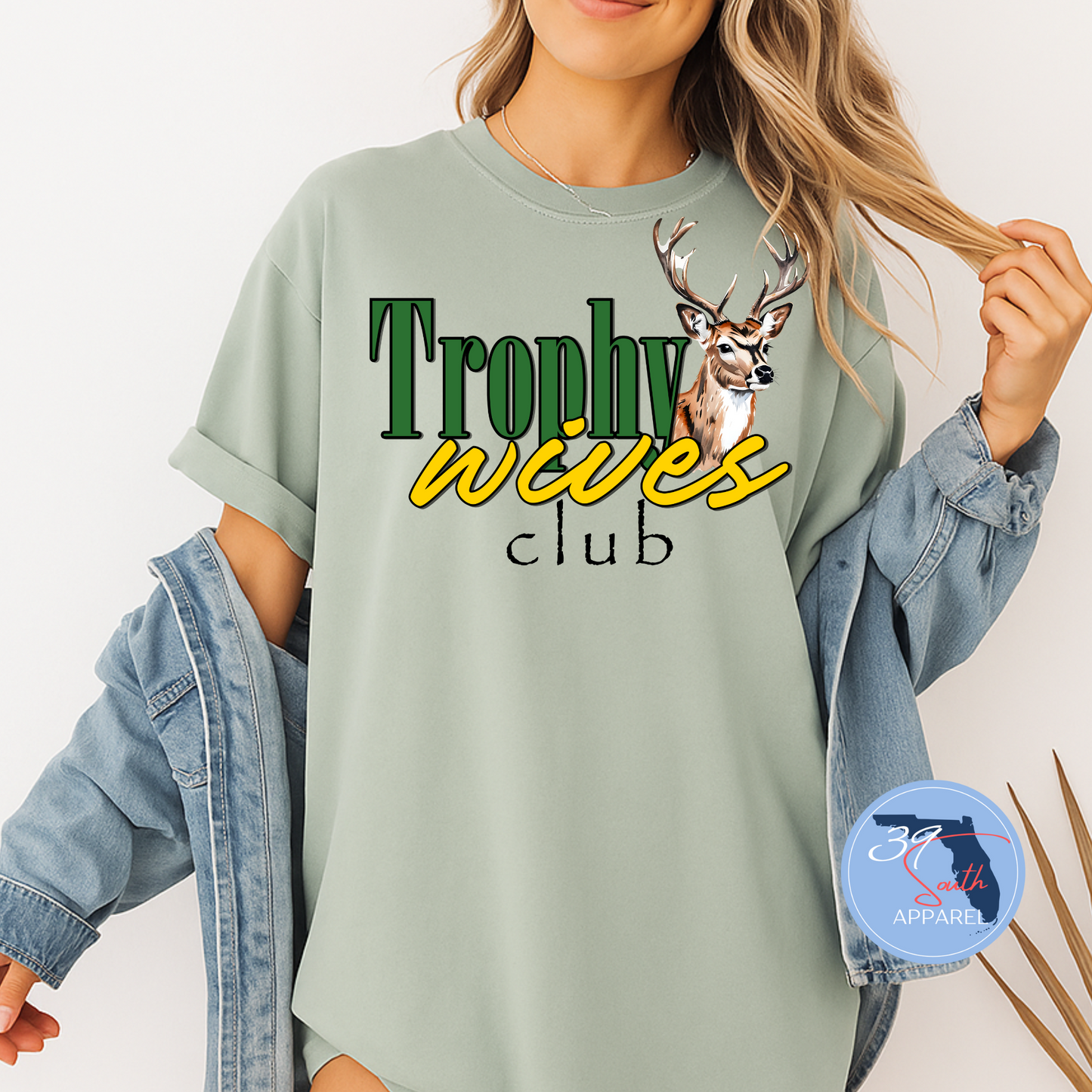 Trophy Wife Tee (Yellow Lettering)
