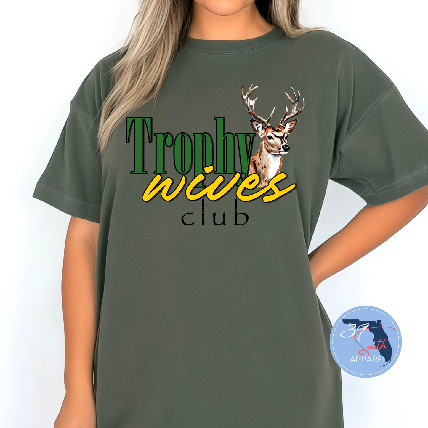 Trophy Wife Tee (Yellow Lettering)