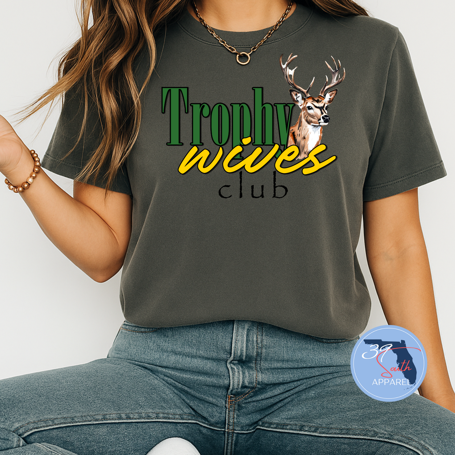 Trophy Wife Tee (Yellow Lettering)