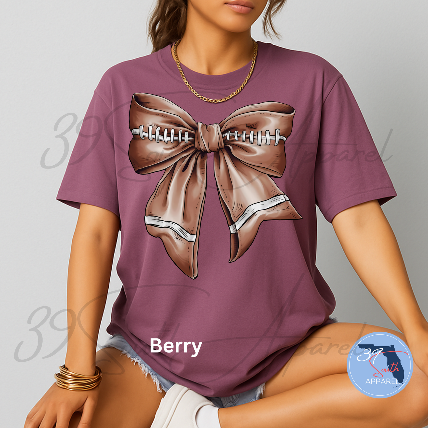 Football Bow Tee