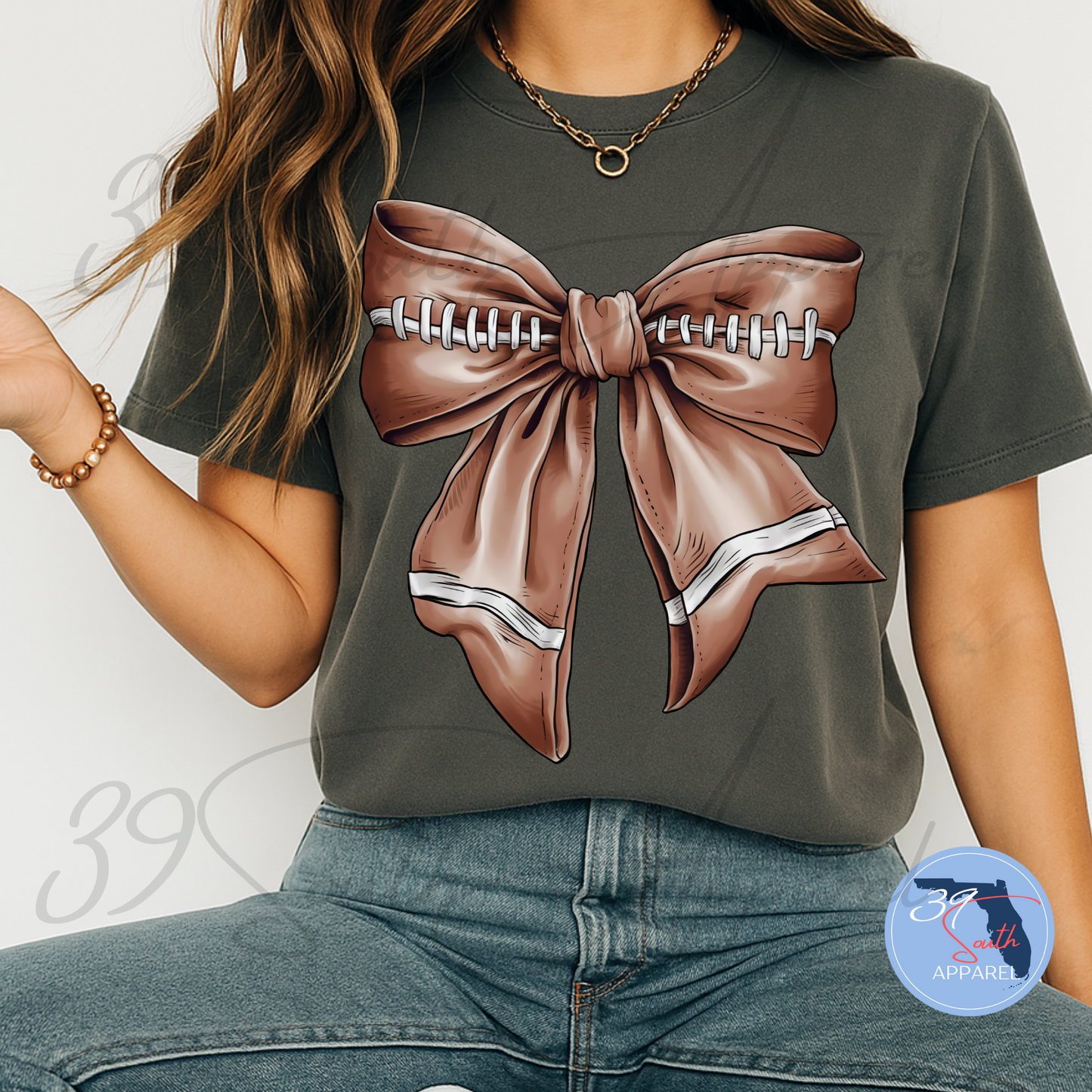 Football Bow Tee