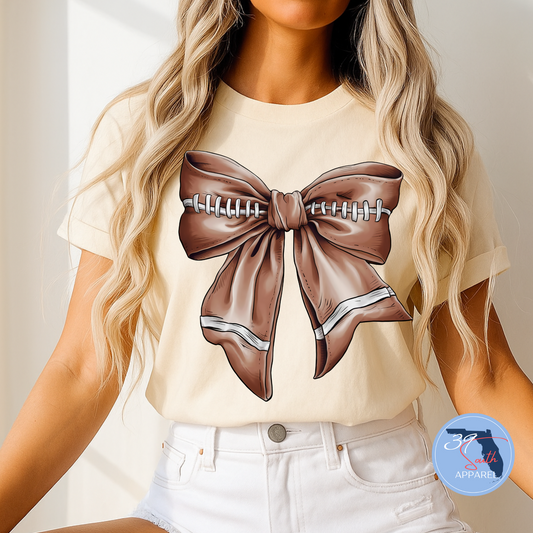 Football Bow Tee