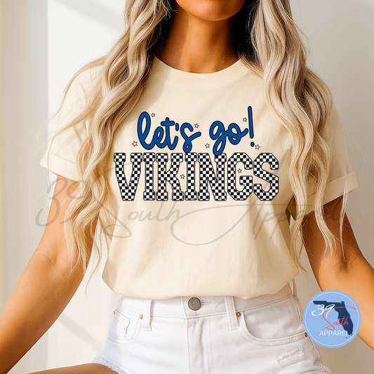 Lets Go Vikings Adult Tee