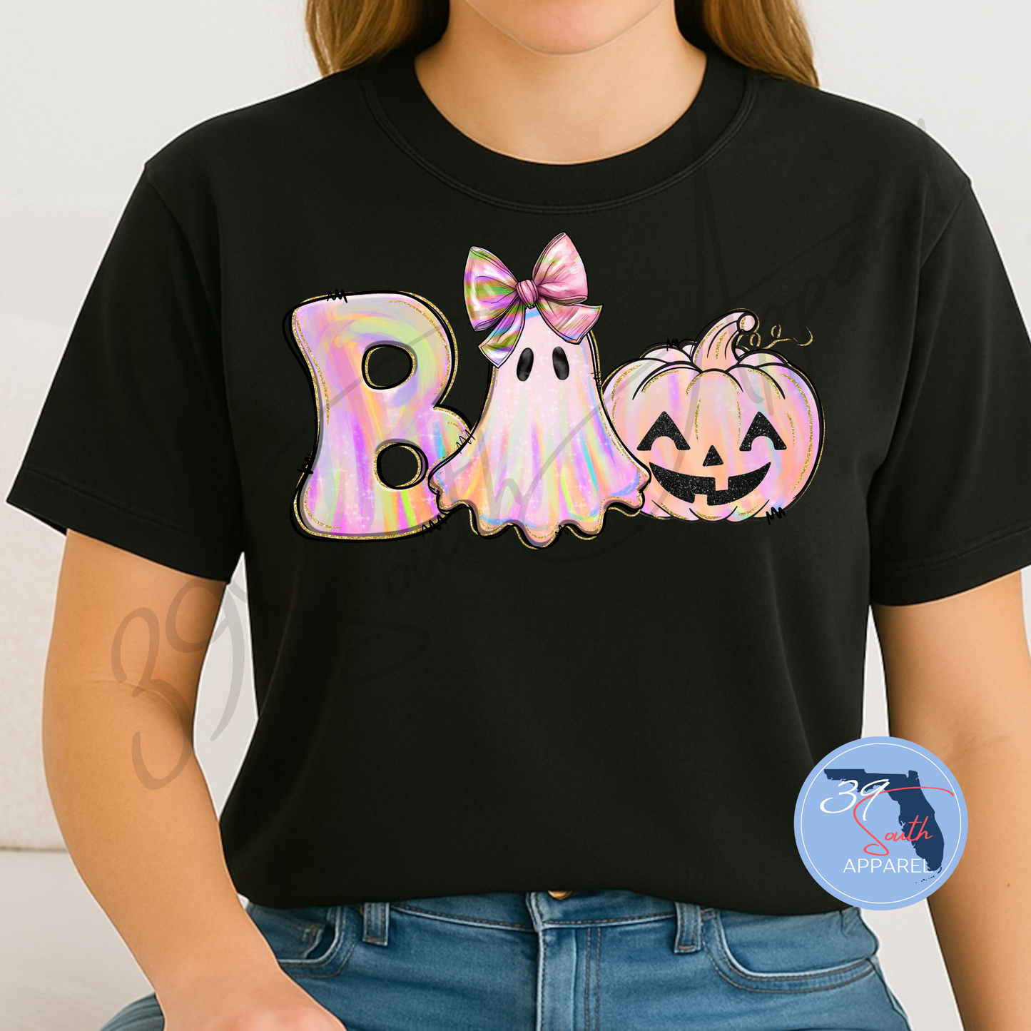 Boo Pink Halloween Tee