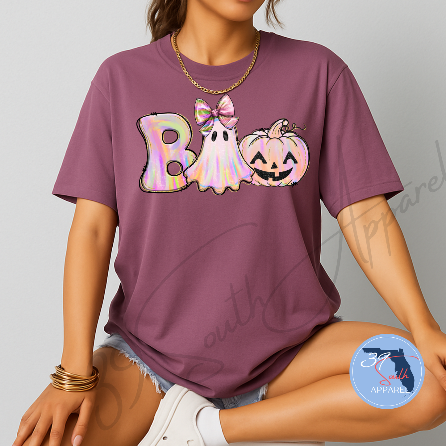 Boo Pink Halloween Tee